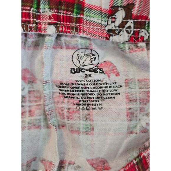 Buc-ees 2X Plaid Boxer Shorts With Santa Beaver Design - Picture 4 of 5